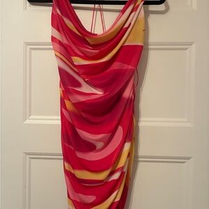 Garage Pink and Yellow Backless Dress